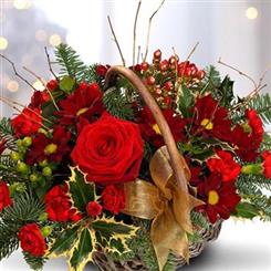 Christmas Flower Basket