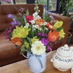 Floral Mini Milk Churn