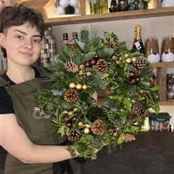 Rustic Christmas Door Wreath 