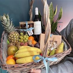 Fruit And Red Wine Hamper